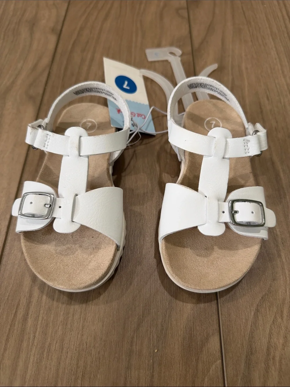 Cat & Jack White T-Strap Buckle Sandals for Kids